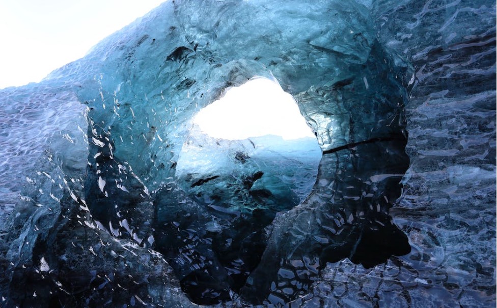 hielo en glaciar ruta de 7 días en Islandia